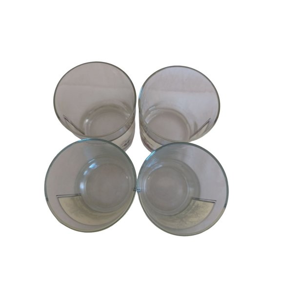 1980's Set of 4 Currier & Ives Winter Scenes Bar Glasses Heavy Bottoms 4.75"x 3" - Picture 3 of 9